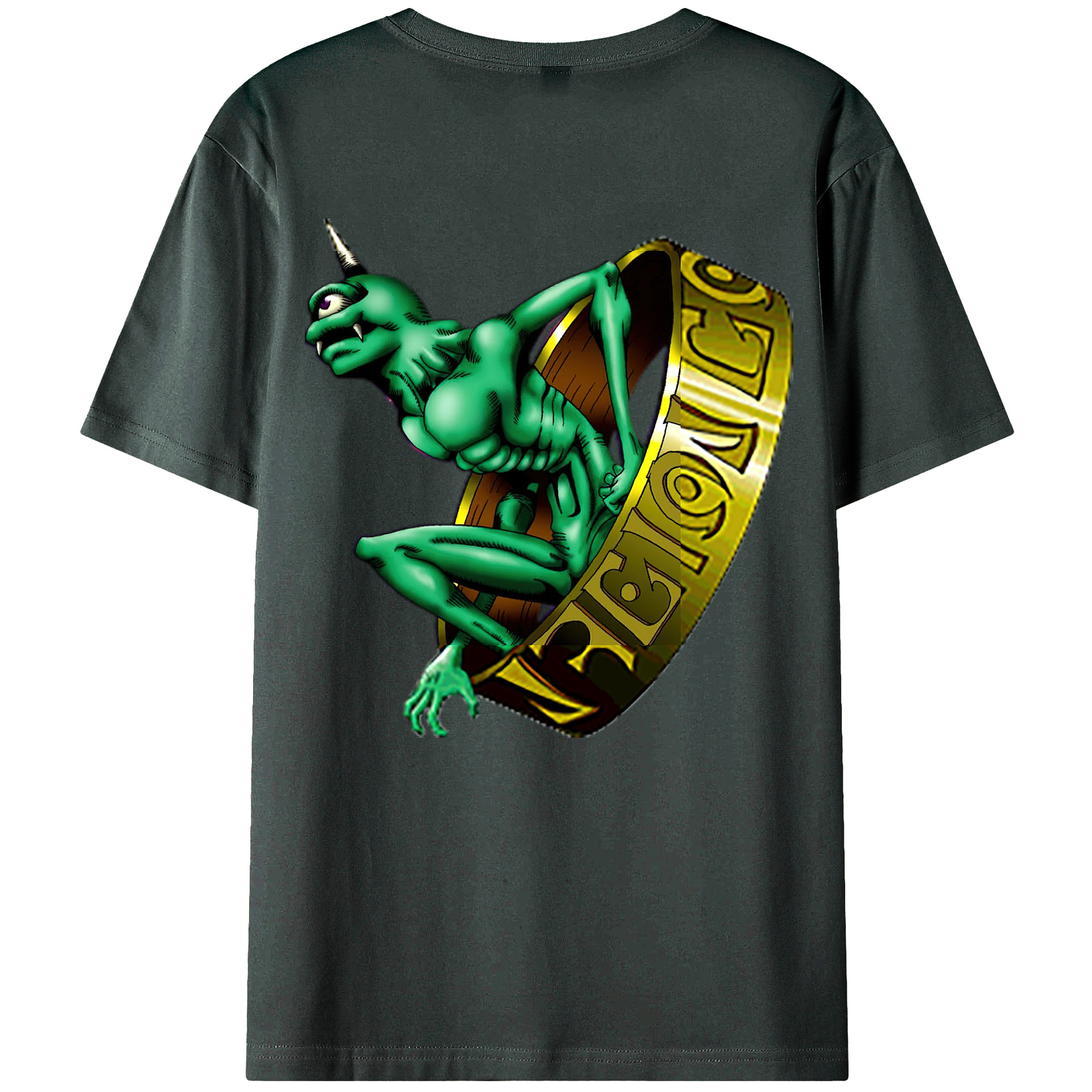 （画像用） 遊☆戯☆王 Yu-Gi-Oh! 綿100％ メンズ半袖Tシャツ（バックプリント） 通気性